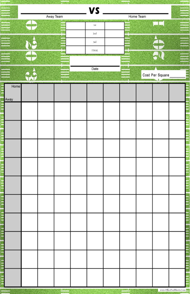 Printable Office Football Pool Printable World Holiday