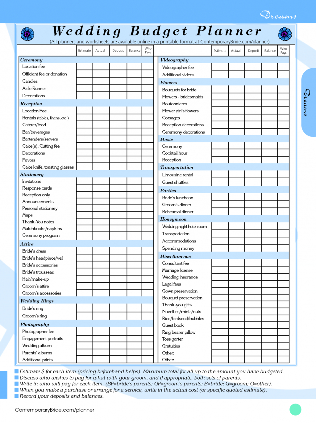 Online Wedding Budget Spreadsheet Google Spreadshee online wedding