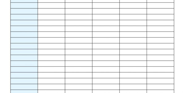 Printable Blank Spreadsheet With Linesspreadsheet Template Images