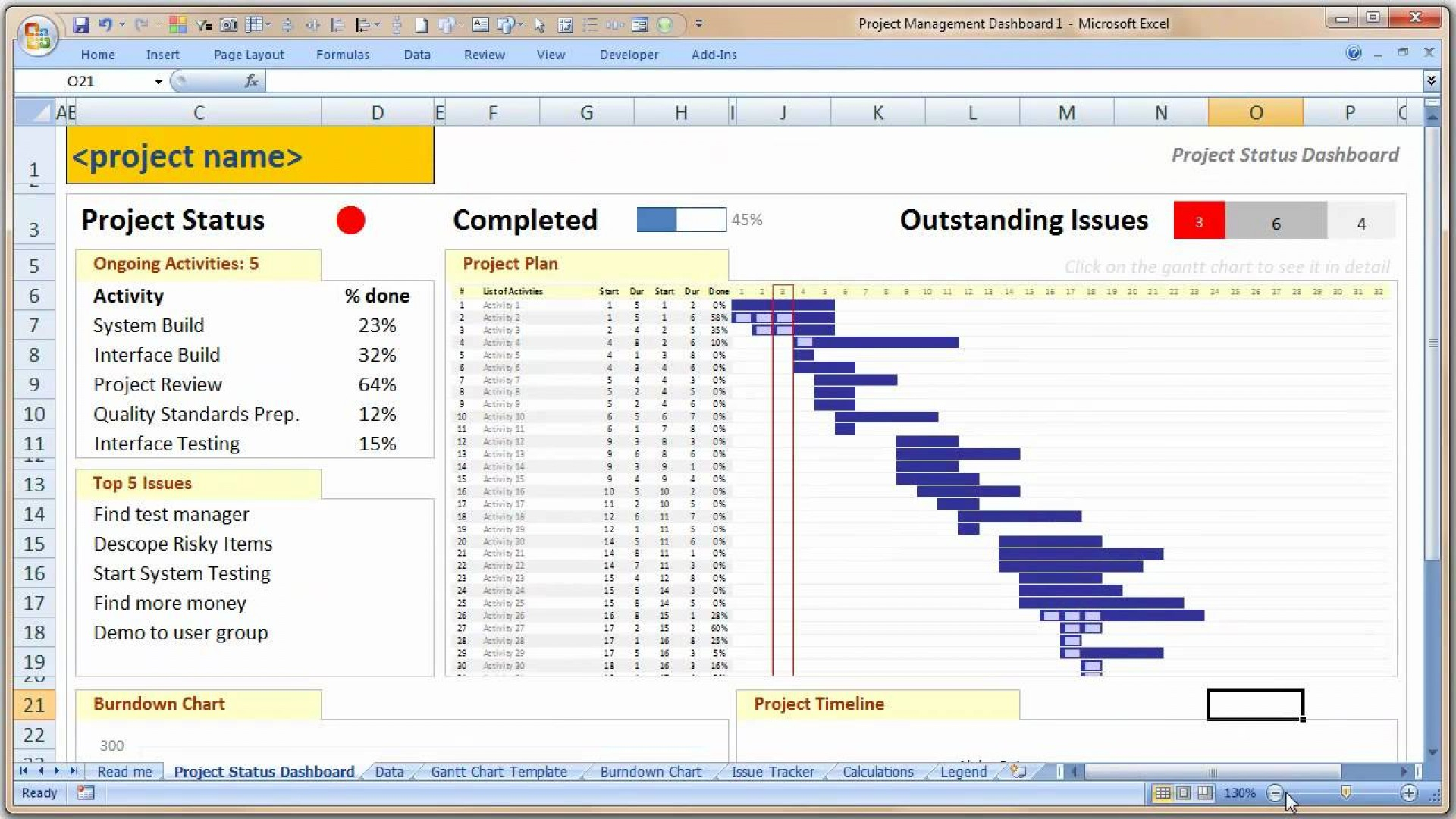 Project Management Excel Template Download