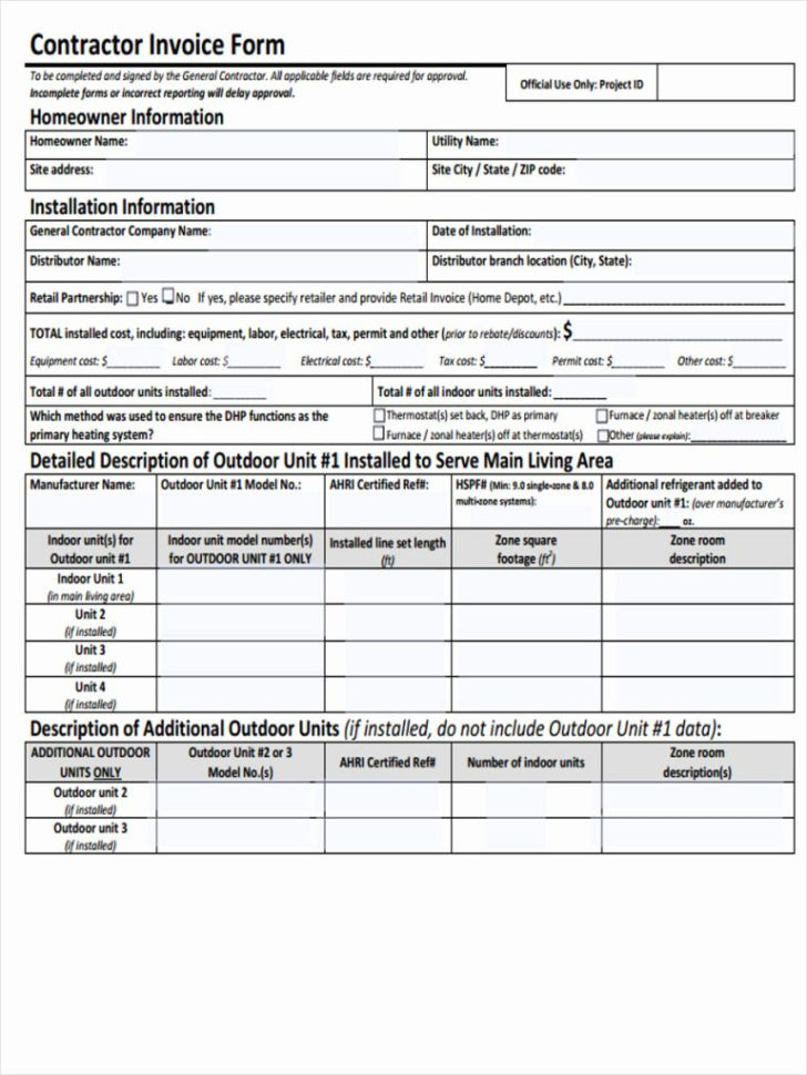 Receipt Spreadsheet With Regard To General Contractor Invoice Template