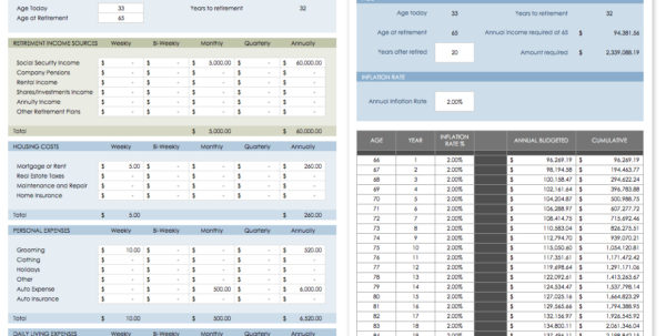 Retirement Spreadsheet Template Google Spreadshee retirement