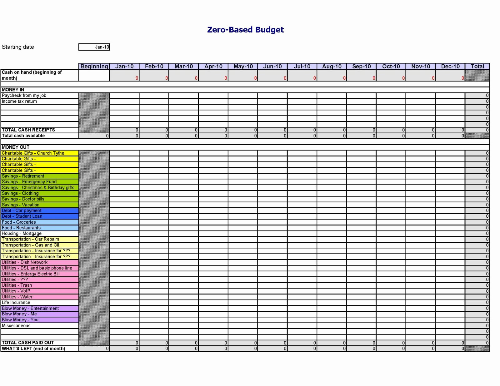Expense Excel Spreadsheet Free Download