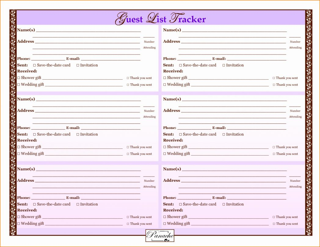 Sample Wedding Guest List Spreadsheet Google Spreadshee sample wedding