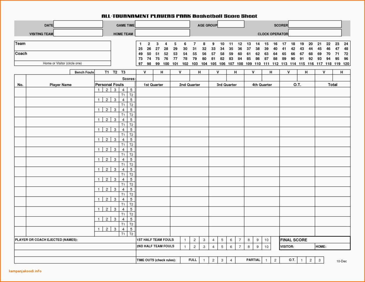 Printable Football Stat Sheets