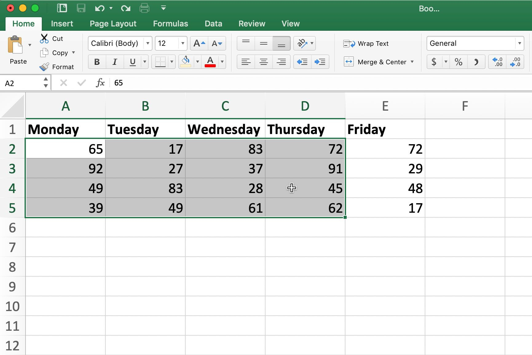 Define Excel Sheet