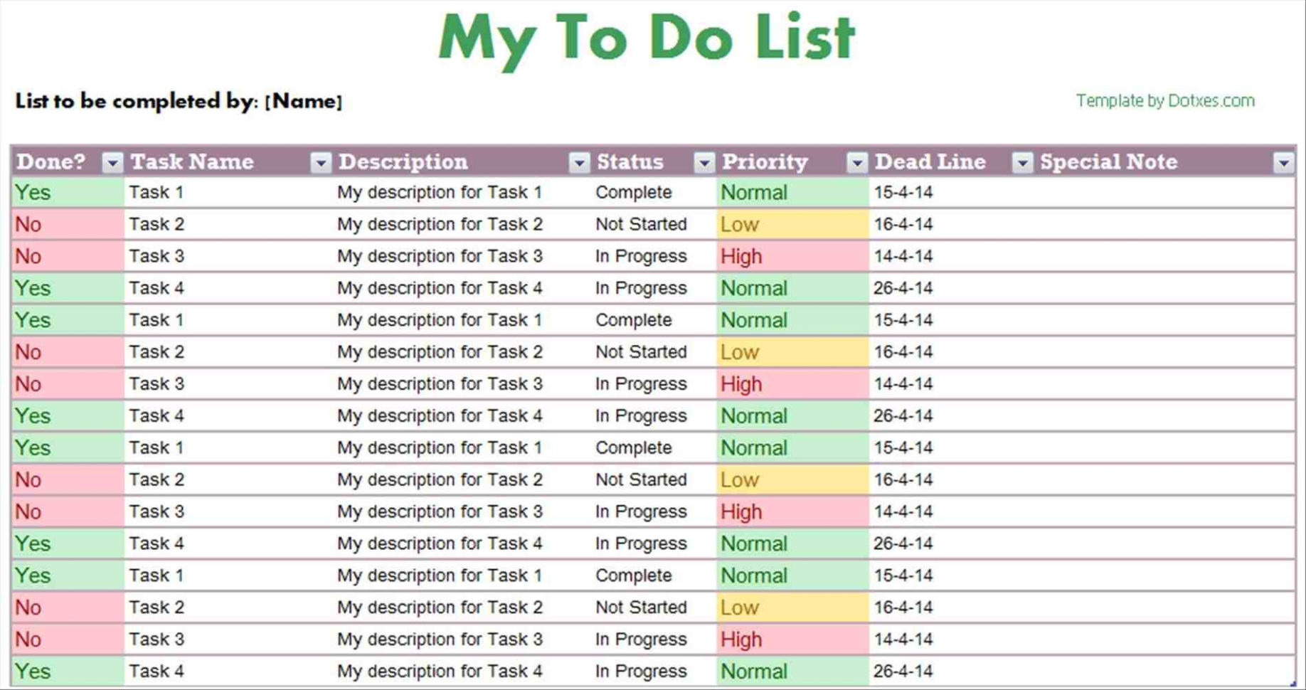 Spreadsheet To Do List Google Spreadshee Google Spreadsheet To Do List