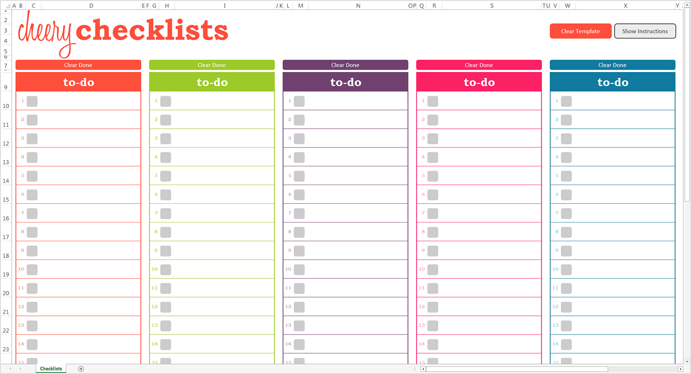 Excel Spreadsheet Template For To Do List