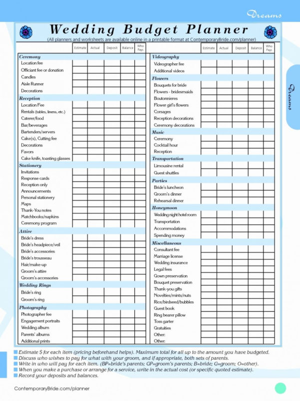 Wedding Budget Spreadsheet The Knot Google Spreadshee Wedding Budget