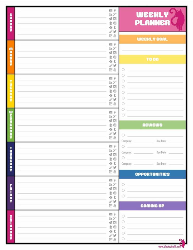 Weekly Schedule Spreadsheet Spreadsheet Downloa weekly planner