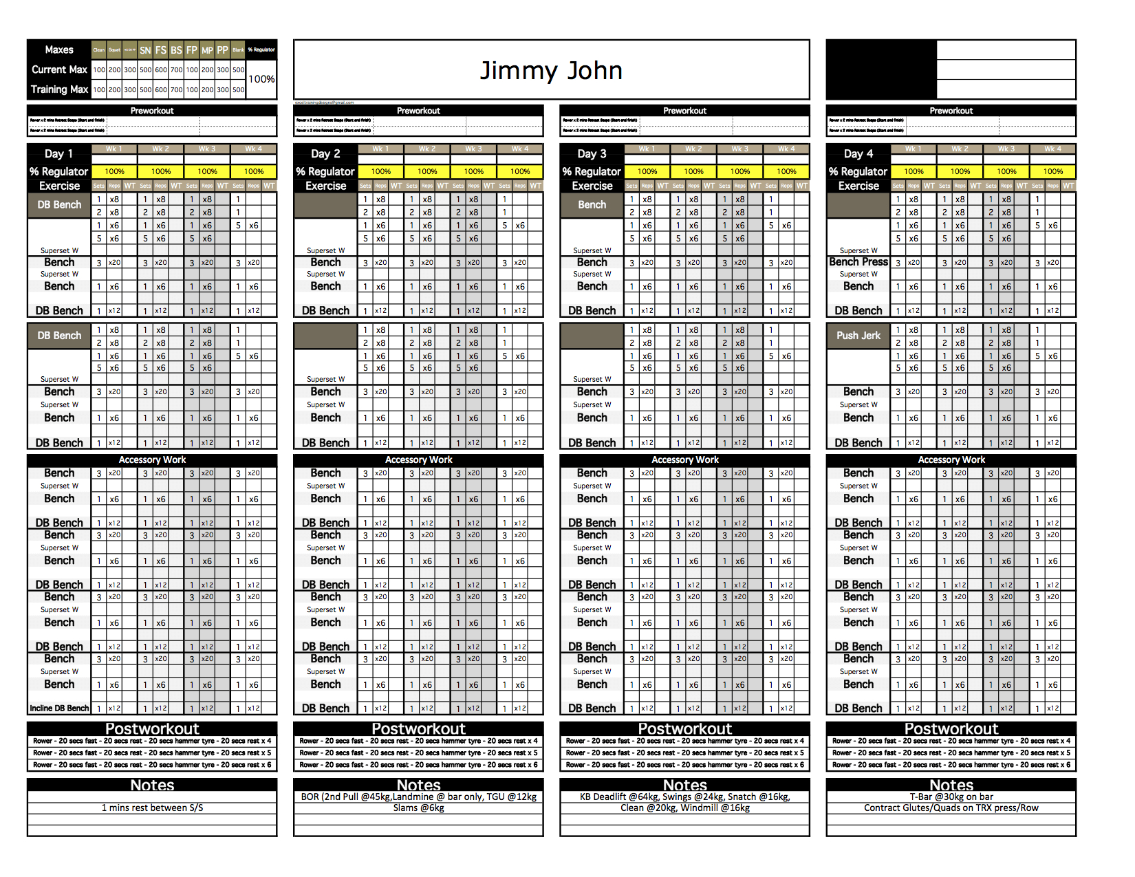 Weight Training Spreadsheet Template Spreadsheet Downloa Weightlifting