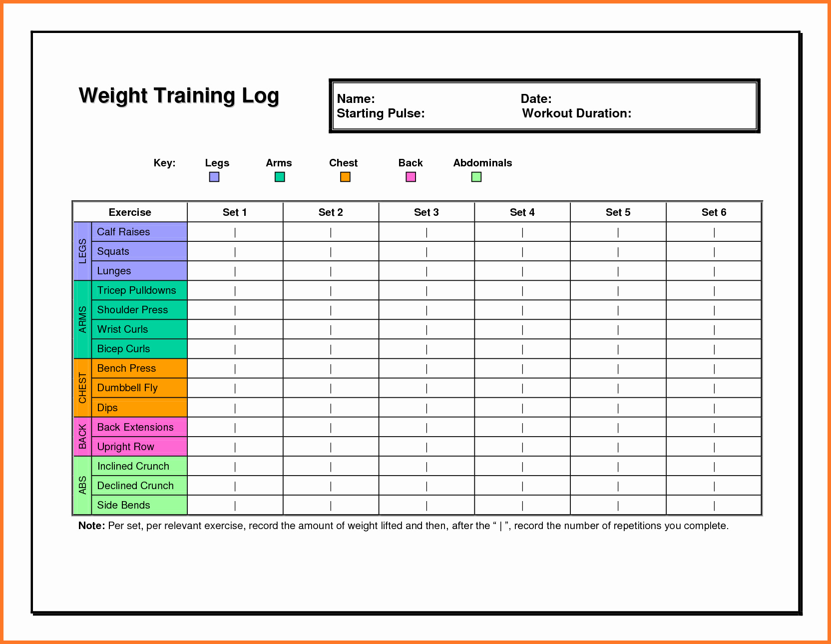 Workout Template Spreadsheet Google Spreadshee workout template