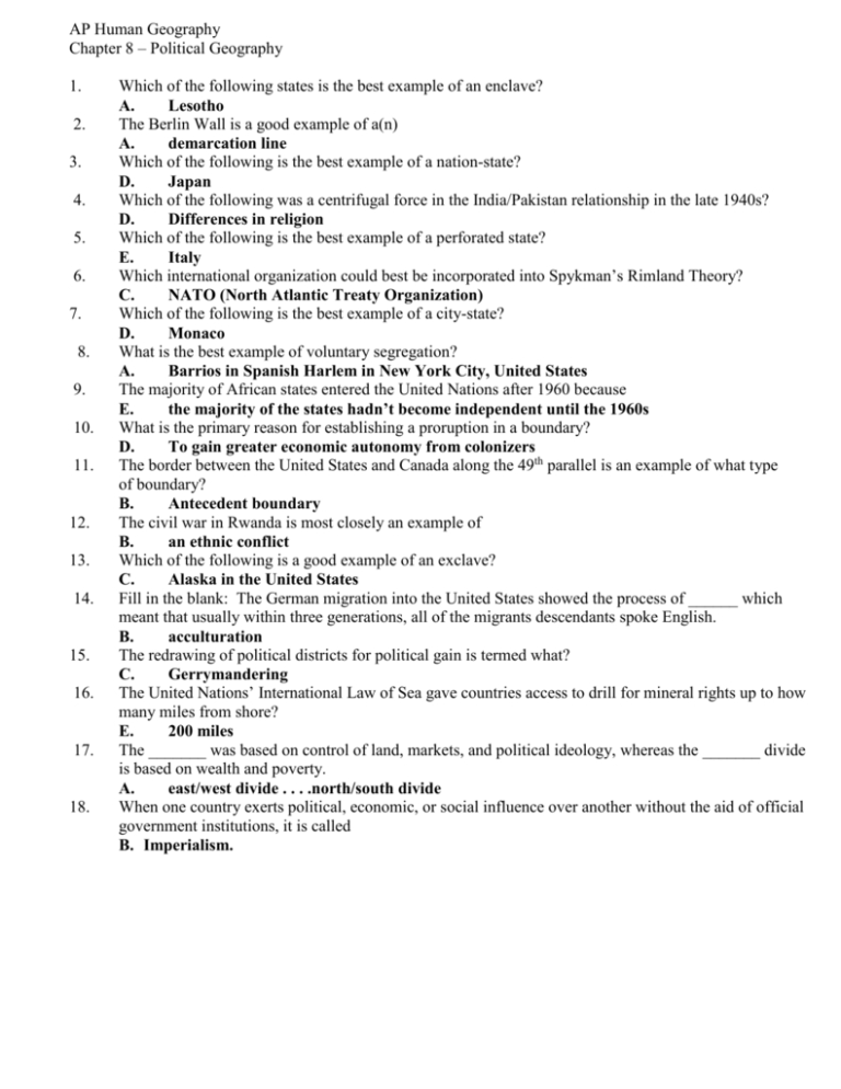 Ap Human Geography Worksheet Answers Db Excel