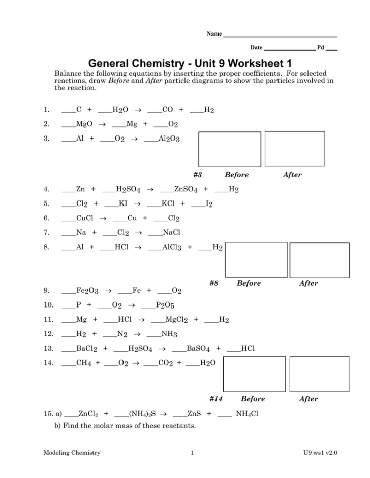 Chemistry Unit Worksheet Answer Key Db Excel