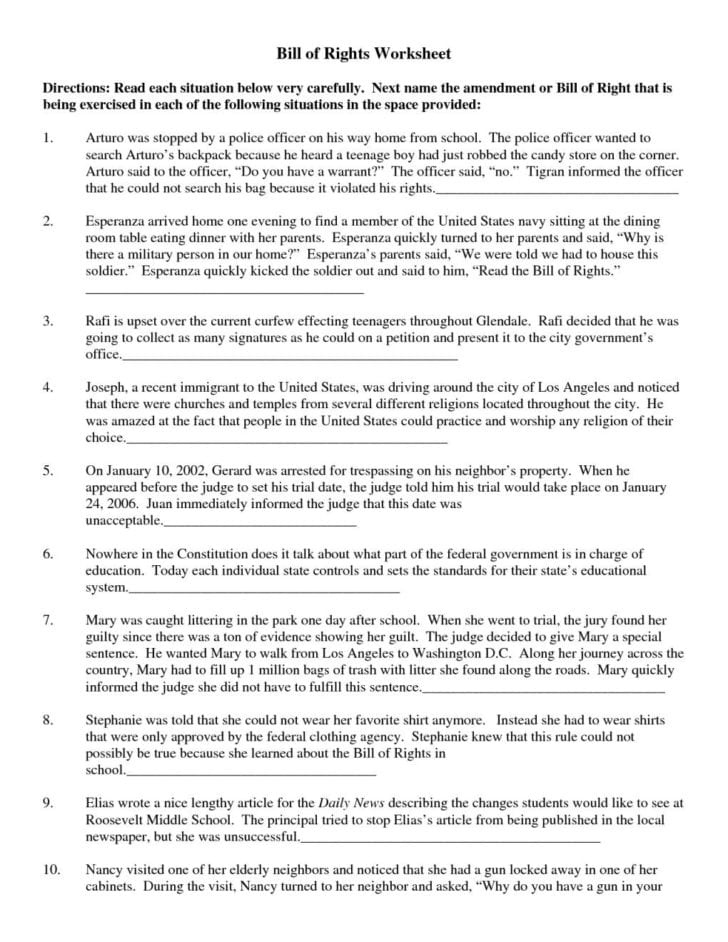 Icivics Bill Of Rights Worksheet