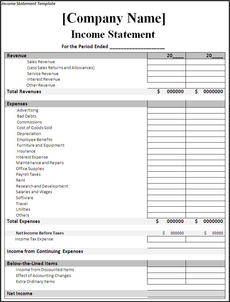 Free Income And Expense Forms — db-excel.com
