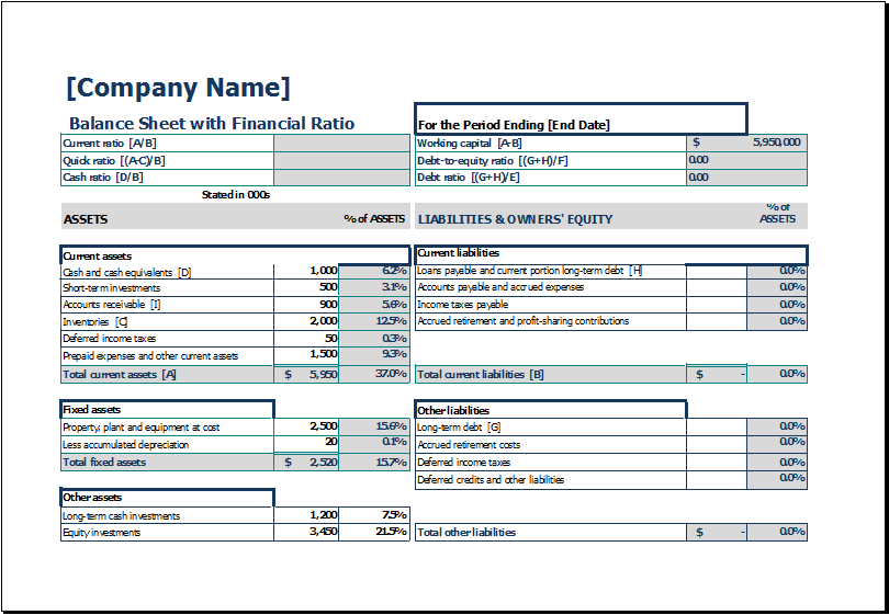 Balance Sheet Free Download