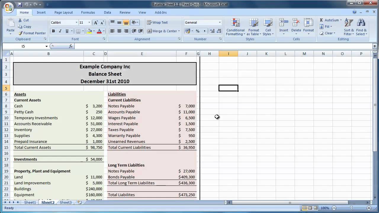 Balance En Excel Plantillas