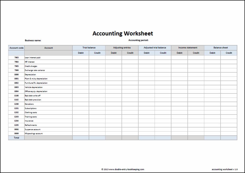 Bookkeeping Excel Spreadsheets Free Download 2