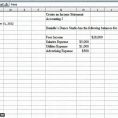 Income Statement Worksheet Example