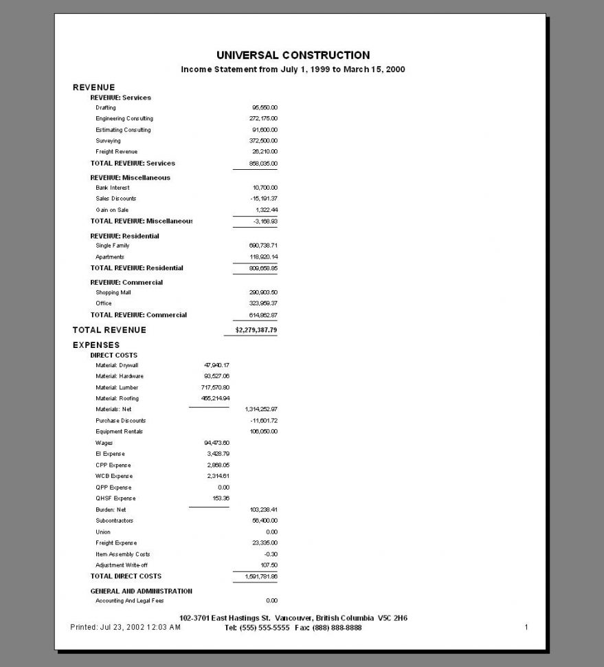 Simple Balance Sheet