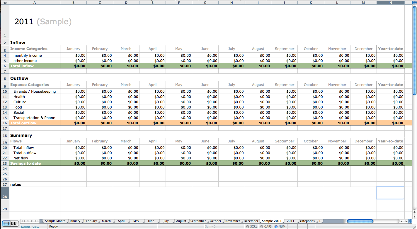 basic bookkeeping template excel