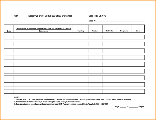 appliance business expense report template