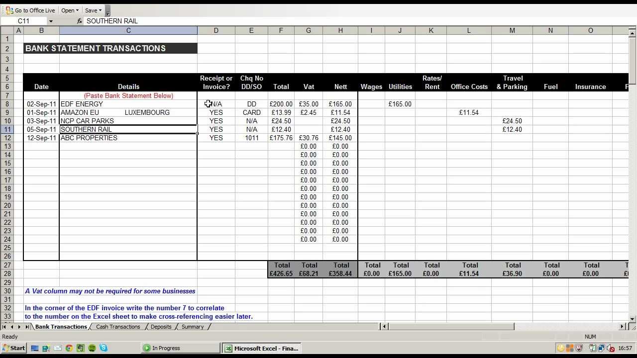 How To Make A Business Expense Spreadsheet