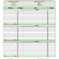 Budget Excel Spreadsheet