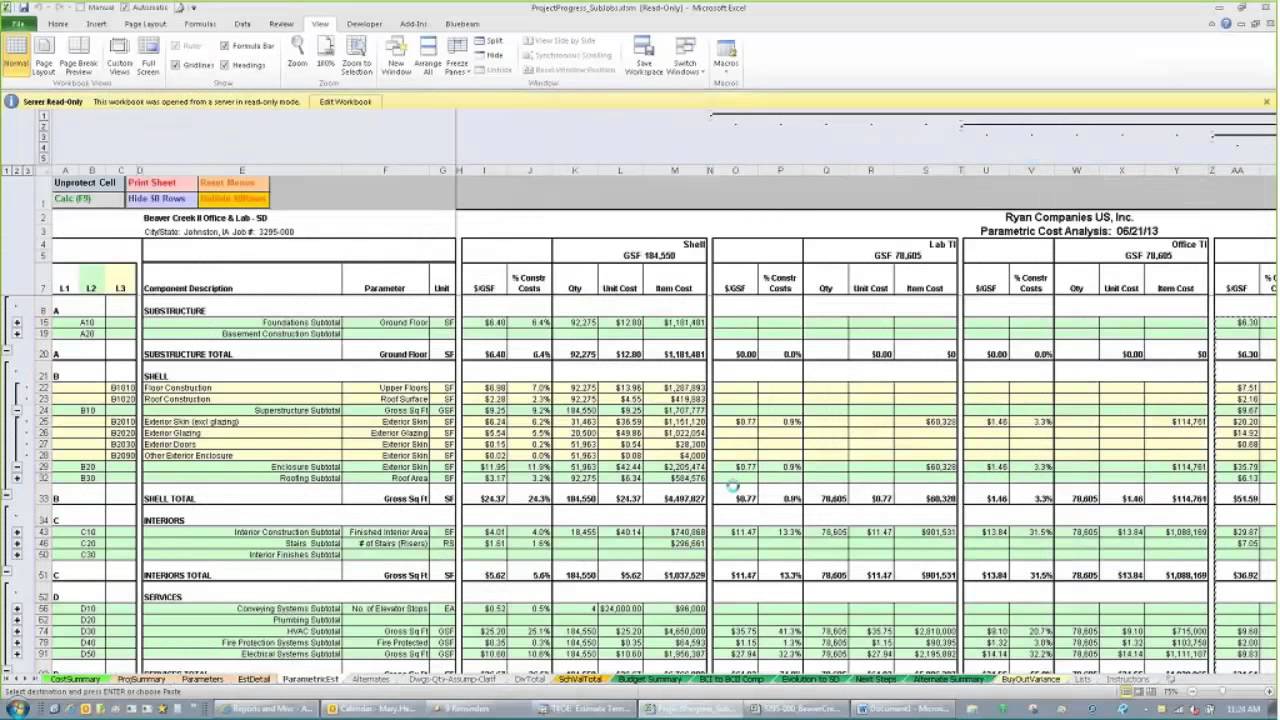 Labor Estimate Template Db excel