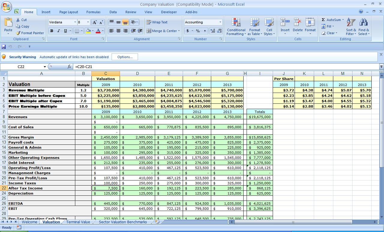 microsoft excel spreadsheet template