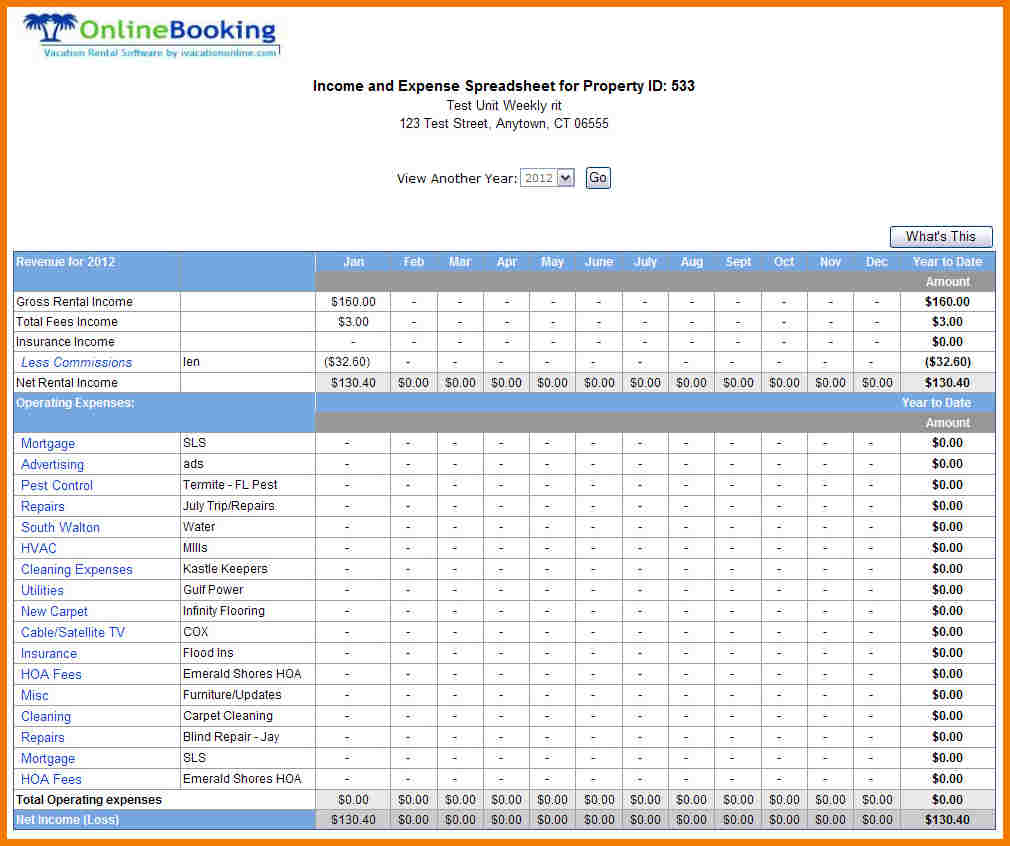 personal income and expenses excel template