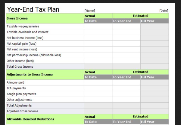 Tax Return Spreadsheet Template Spreadsheet Templates For Business Tax 