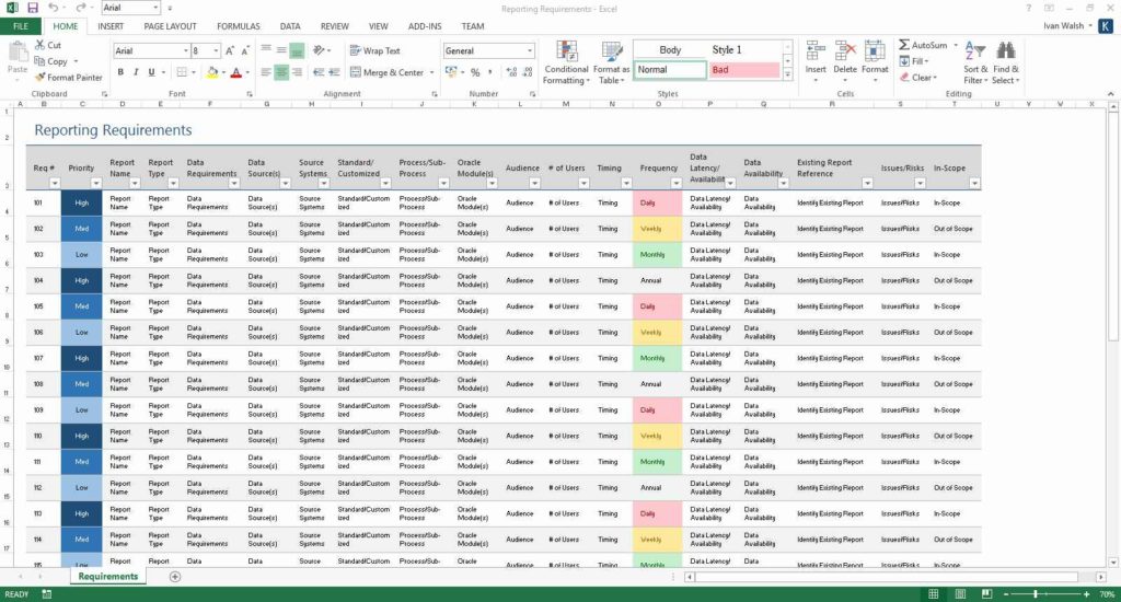 Requirements Mapping Matrix Excel Template db excel com