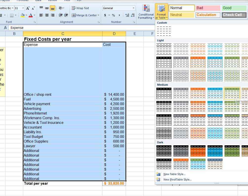 Advanced Excel Spreadsheet Templates — Db