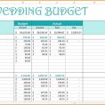 Example Of Wedding Budget Spreadsheet