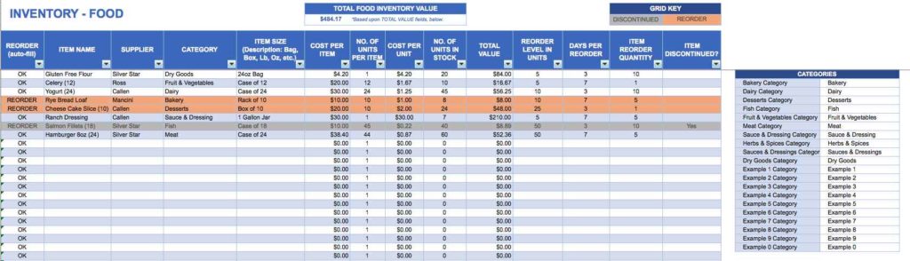 Sample Excel Inventory Spreadsheets — db-excel.com