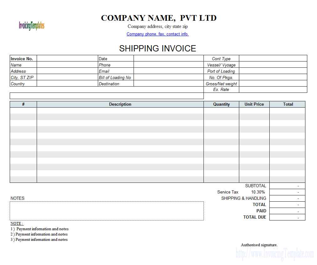 Invoice Template Professional Headed Paper Excel Template Memofity