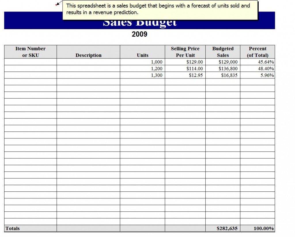 Sales Tracking Spreadsheet Template —