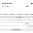 Excel Sheet Invoice Template