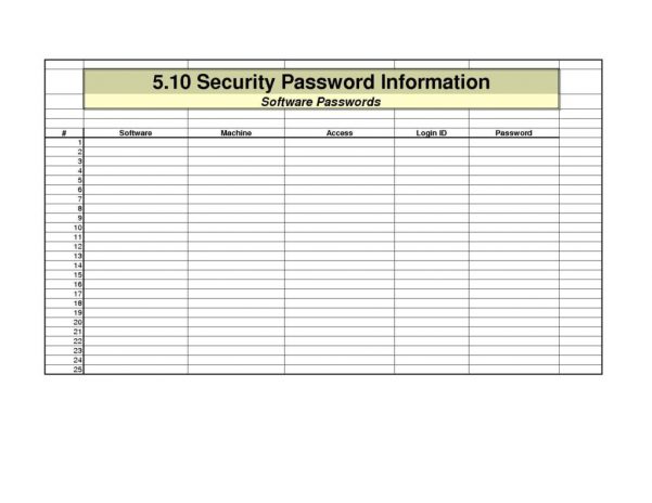 Password Spreadsheet Template — db-excel.com