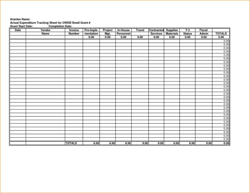 Expense Tracker Excel Sheet