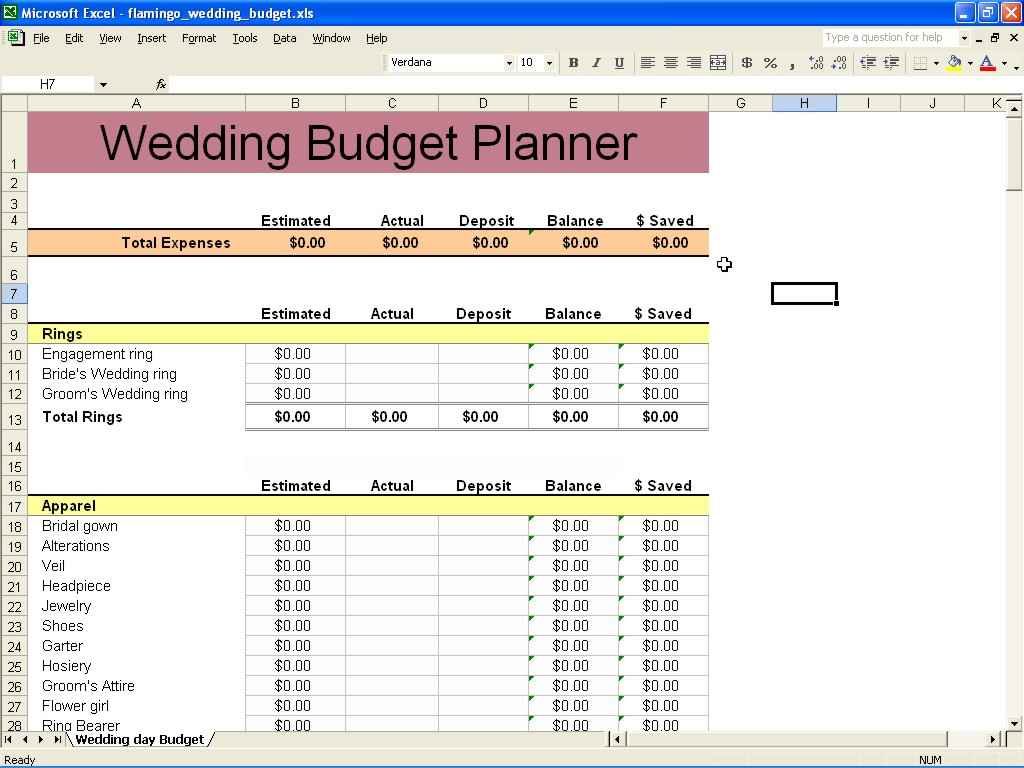 Financial Planner Spreadsheet Template