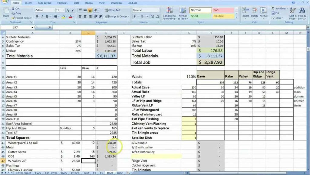 How To Create A Excel Spreadsheet For Bills