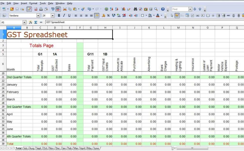 Income And Expenses Spreadsheet Template For Small Business