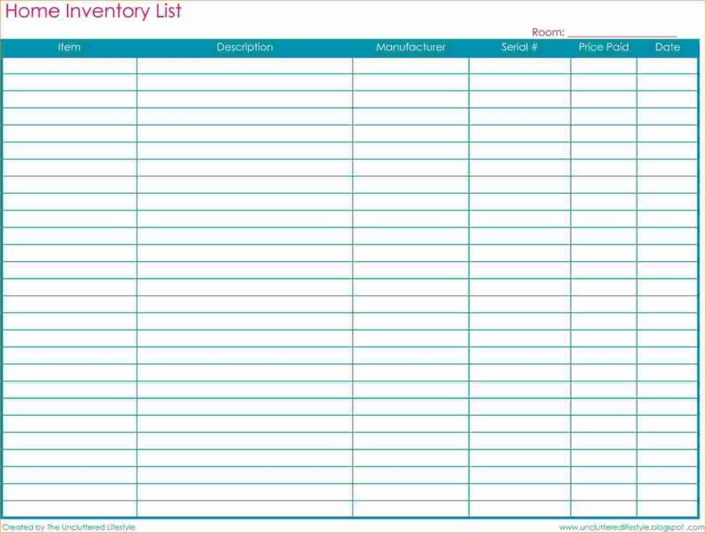 Inventory Control Spreadsheet Template Free Db excel