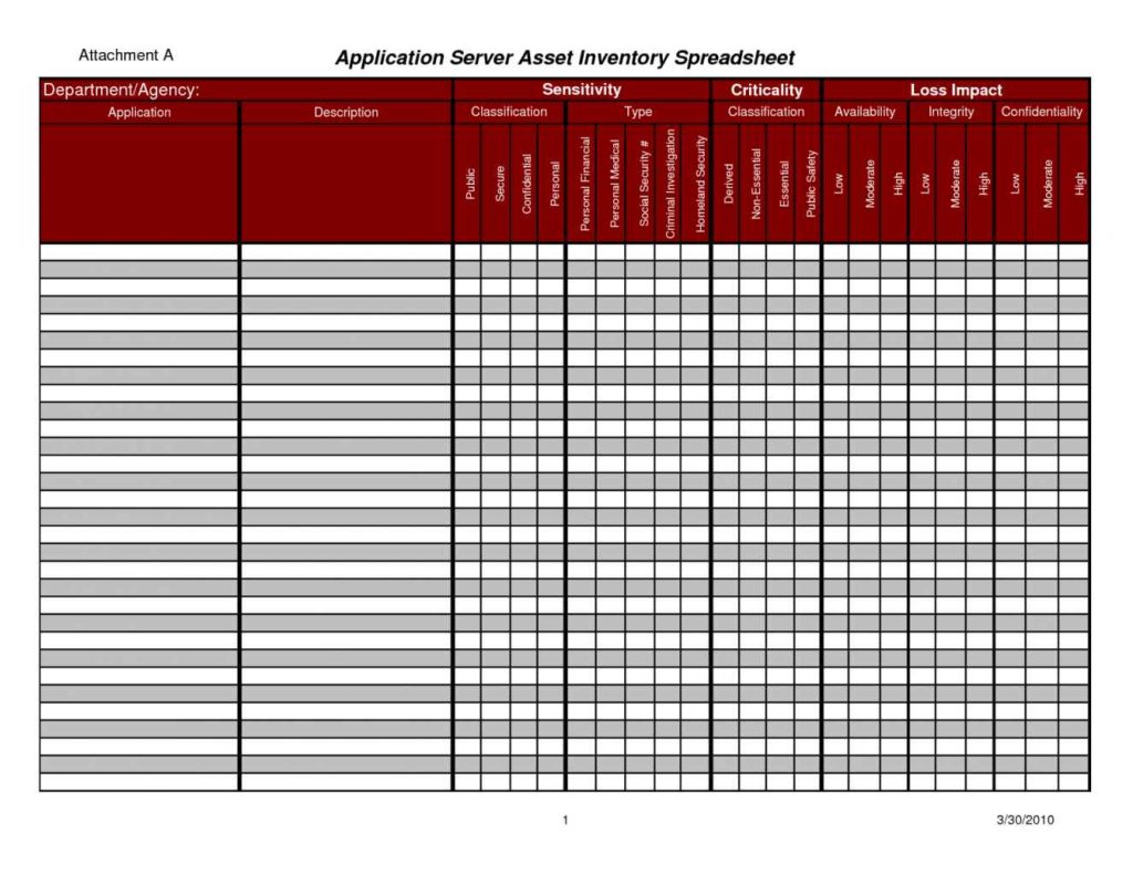 Inventory Control Spreadsheet Template Free1