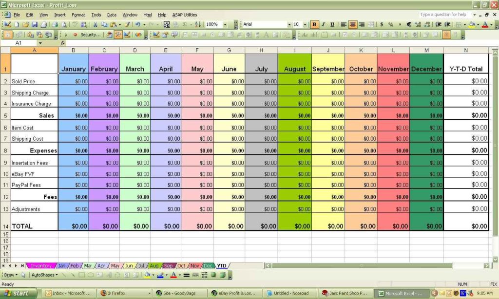 Microsoft Excel Spreadsheet Examples — Db