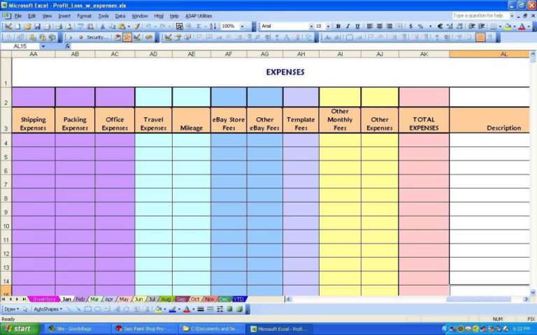 free excel business monthly expense tracker templates