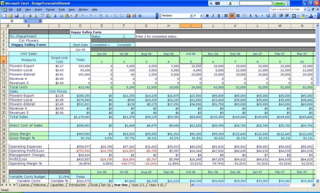 basic monthly expense spreadsheet